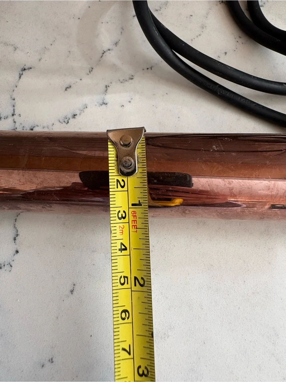 Lange Rose Gold and Pink Ceramic Curling Wand 1 inch